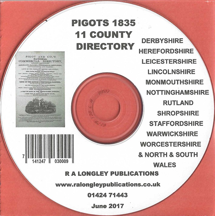 Pigot's Directory of Shropshire & Hereford 1835 CDROM 